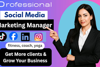 be your social media marketing manager for fitness, coaching and yoga services