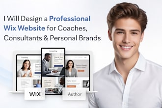 design wix coaching website consultant website author website career website