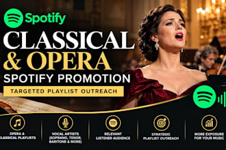 promote your opera and classical vocal music on spotify