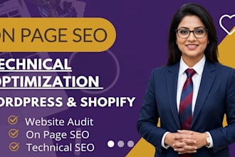 do on page SEO and technical website audit for wordpress or shopify