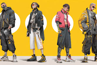 design fantasy, sci fi and cyberpunk character