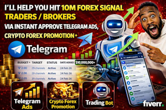 target 50m active trader, broker via instant active telegram ads forex promotion