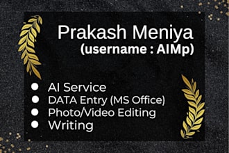 provide data entry and ai service