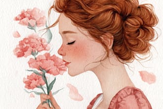 paint watercolor portrait illustration