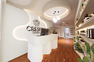 redesign modern salon interior,spa,hair salon,barbershop, salon layout,3d render