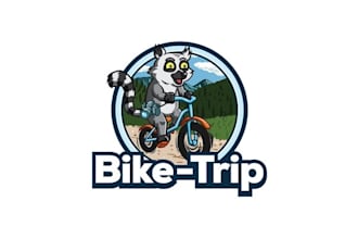 design aesthetics an illustration logo for bike trip