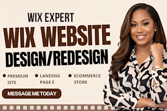 redesign wix ecommerce store, design wix landing page for ads and sales funnel