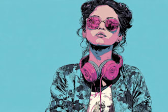create a unique street pop art illustration