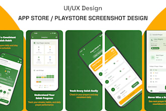 design mobile app screenshots for app store and play store