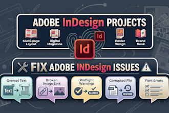 do your adobe indesign projects