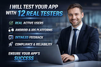 provide closed testing 12 testers 20 testers mobile app testing 12 testers