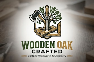 design a professional and rustic carpentry logo