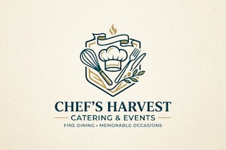 design a professional and elegant catering logo