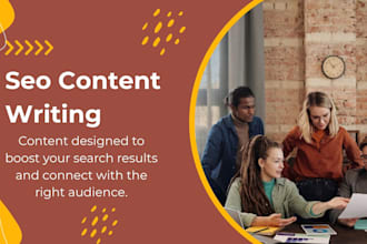 write SEO optimized blog posts for your website