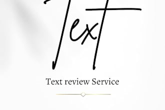 review and organize your short text for clarity and flow