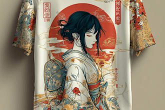 design japanese t shirt illustration