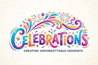 design a fun and festive celebrations logo
