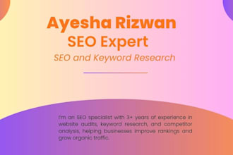 be your SEO expert for wordpress, shopify, and website audit