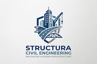 design a modern and professional civil engineering logo