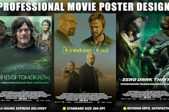 design a professional movie poster design, film posters