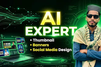 design ai social media posts, banners and thumbnails