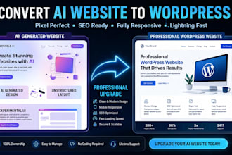convert lovable website to wordpress with professional design