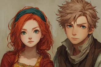 draw your characters and fanart in semi realistic art