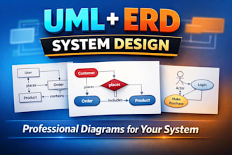 create uml diagrams, erd and system design diagrams for your project