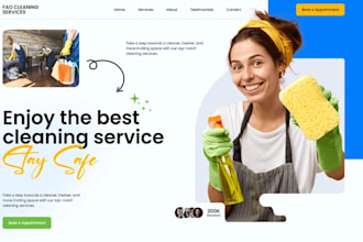 build office cleaning website, cleaning, home cleaning website, booking koala