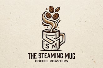 design a cozy and professional coffee shop logo