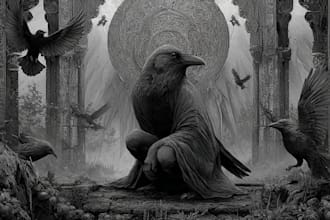 do amazing art retro horror, stoner, psychedelic