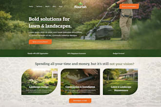 build squarespace garden website, landscaping website, lawn care company website
