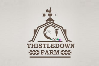 design exclusive farm wedding venue logo
