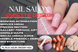 nail studio website nail salon site nail booking site salon website beauty salon