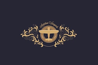 design sustainability aviation vineyards logo