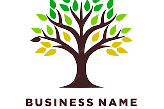 make awesome modern elegant tree service logo