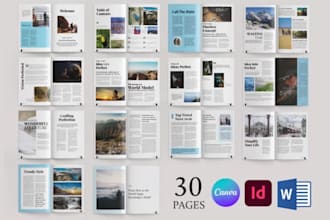 vogue style magazine ads, product catalog, sell sheet lookbook layout