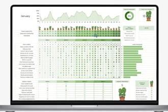 habit tracker spreadsheet google sheets excel habit routine daily habit planner