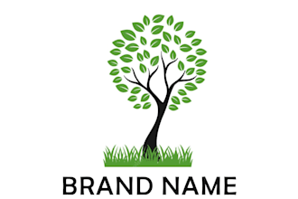 make a beautiful tree, plant or green logo design