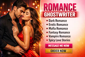 ghostwrite your dark romance, erotic or fantasy fiction story