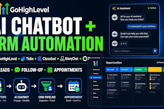 setup ai chatbot CRM automation tidio closebot manychat decagon with gohighlevel