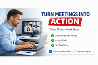 turn your meetings into clear summaries with actionable next steps