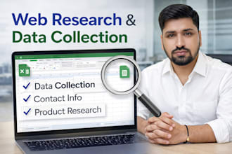 do web research, data collection, data entry and internet research