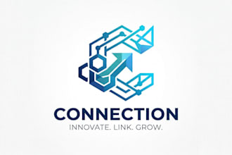 design a modern and professional connection logo