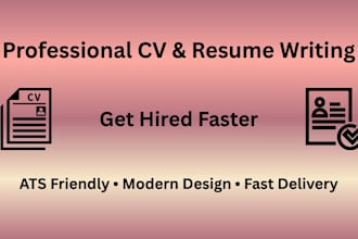 write a professional CV and resume for your dream job