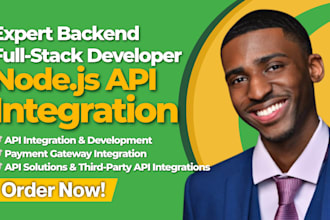 integrate apis, develop backend, and setup stripe payments