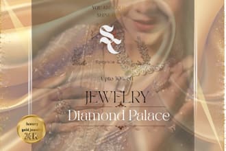 design a luxury style jewelry advertisement poster