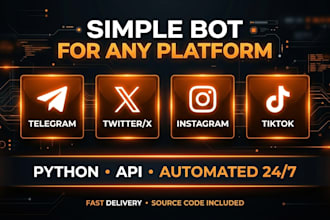build a simple telegram or twitter bot in python