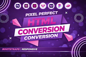 convert figma to html css responsive landing page