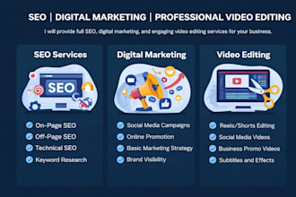 ai blockchain SEO digital marketing and video editing